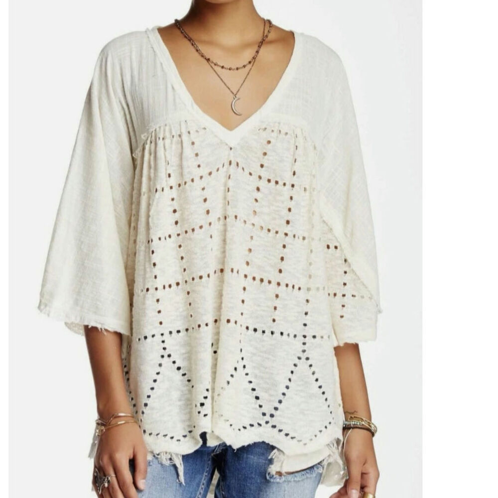 Free People women's Summer Lovin Pullover Top‎ Oversized small Will fit med&lg